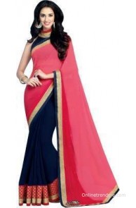 Hitansh Fashion Embriodered Fashion Georgette Sari